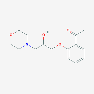 molecular formula C15H21NO4 B1651699 Ethanone, 1-[2-[2-hydroxy-3-(4-morpholinyl)propoxy]phenyl]- CAS No. 132948-75-5