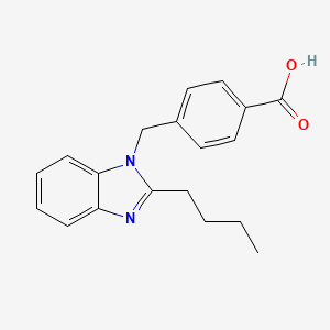 molecular formula C19H20N2O2 B1651704 4-[(2-Butyl-1H-benzimidazol-1-yl)methyl]benzoic acid CAS No. 133052-85-4