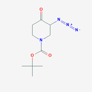 molecular formula C10H16N4O3 B1651712 3-Azido-4-oxo-piperidine-1-carboxylic acid tert-butyl ester CAS No. 1331777-75-3