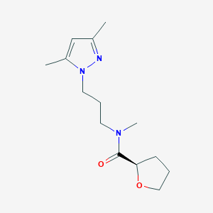 molecular formula C14H23N3O2 B1651715 (2R)-N-[3-(3,5-dimethylpyrazol-1-yl)propyl]-N-methyloxolane-2-carboxamide CAS No. 1331943-91-9