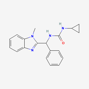 3-cyclopropyl-1-[(1-methyl-1H-1,3-benzodiazol-2-yl)(phenyl)methyl]urea