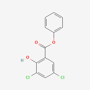 molecular formula C13H8Cl2O3 B1651743 Salicylic acid, 3,5-dichloro-, phenyl ester CAS No. 13340-60-8