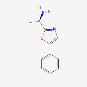 molecular formula C11H12N2O B1651745 (1S)-1-(5-phenyl-1,3-oxazol-2-yl)ethan-1-amine CAS No. 1334160-81-4