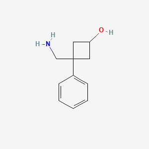 3-(Aminomethyl)-3-phenylcyclobutan-1-ol
