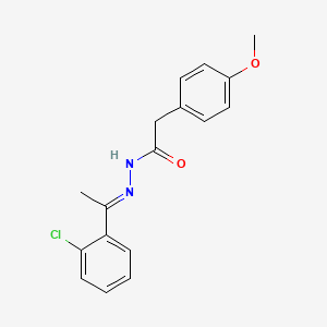 (E)-4-Methoxybenzeneacetic acid (1-(2-chlorophenyl)ethylidene)hydrazide