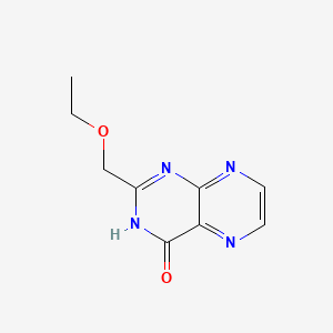 molecular formula C9H10N4O2 B1651772 4(3H)-Pteridinone, 2-(ethoxymethyl)- CAS No. 133914-85-9