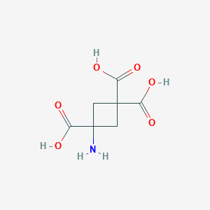 molecular formula C7H9NO6 B165178 3-Aminocyclobutane-1,1,3-tricarboxylic acid CAS No. 129287-89-4