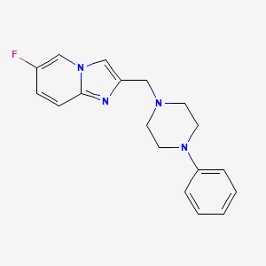 molecular formula C18H19FN4 B1651781 6-Fluoro-2-[(4-phenylpiperazino)methyl]imidazo[1,2-a]pyridine CAS No. 1340706-62-8