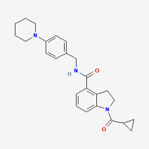 1-(cyclopropylcarbonyl)-N~4~-(4-piperidinobenzyl)-4-indolinecarboxamide