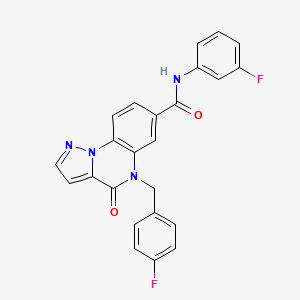 5-(4-fluorobenzyl)-N-(3-fluorophenyl)-4-oxo-4,5-dihydropyrazolo[1,5-a]quinoxaline-7-carboxamide