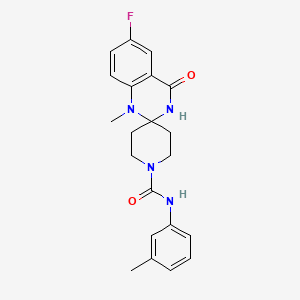 6'-fluoro-1'-methyl-{N}-(3-methylphenyl)-4'-oxo-3',4'-dihydro-1{H},1'{H}-spiro[piperidine-4,2'-quinazoline]-1-carboxamide