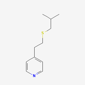molecular formula C11H17NS B1651812 Pyridine, 4-(2-((2-methylpropyl)thio)ethyl)- CAS No. 134480-42-5