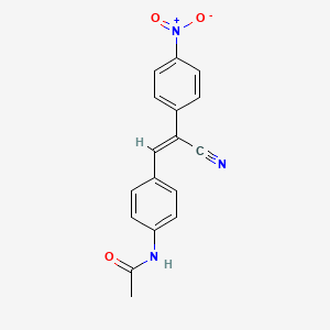 molecular formula C17H13N3O3 B1651823 N-[4-[(Z)-2-cyano-2-(4-nitrophenyl)ethenyl]phenyl]acetamide CAS No. 13491-56-0