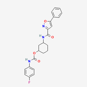 3-(5-Phenylisoxazole-3-carboxamido)cyclohexyl (4-fluorophenyl)carbamate