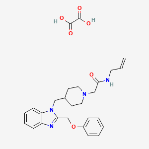 molecular formula C27H32N4O6 B1651850 N-allyl-2-(4-((2-(phenoxymethyl)-1H-benzo[d]imidazol-1-yl)methyl)piperidin-1-yl)acetamide oxalate CAS No. 1351615-14-9