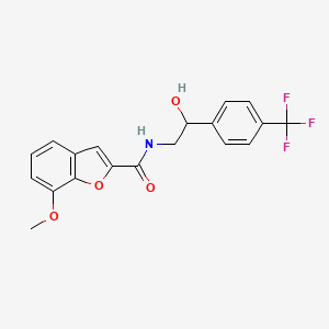 N-(2-hydroxy-2-(4-(trifluoromethyl)phenyl)ethyl)-7-methoxybenzofuran-2-carboxamide