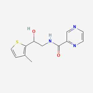 molecular formula C12H13N3O2S B1651854 N-[2-hydroxy-2-(3-methylthiophen-2-yl)ethyl]pyrazine-2-carboxamide CAS No. 1351623-36-3