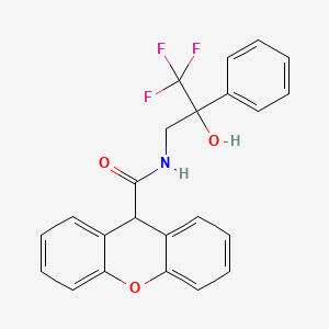 molecular formula C23H18F3NO3 B1651861 N-(3,3,3-trifluoro-2-hydroxy-2-phenylpropyl)-9H-xanthene-9-carboxamide CAS No. 1351654-52-8