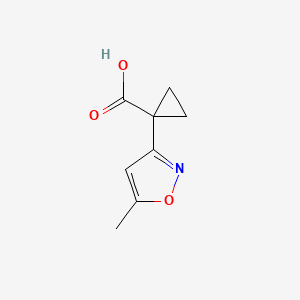 molecular formula C8H9NO3 B1651866 1-(5-Methylisoxazol-3-yl)cyclopropanecarboxylic acid CAS No. 1352542-62-1