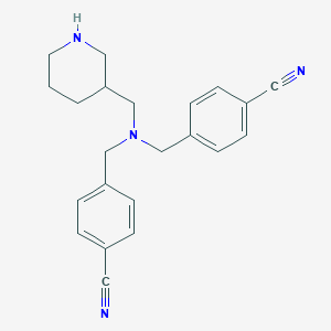 4-[[(4-Cyanophenyl)methyl-(piperidin-3-ylmethyl)amino]methyl]benzonitrile