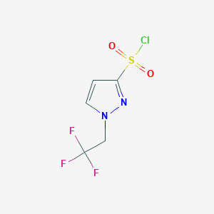 molecular formula C5H4ClF3N2O2S B1651881 1-(2,2,2-Trifluoroethyl)pyrazole-3-sulfonyl chloride CAS No. 1354706-47-0