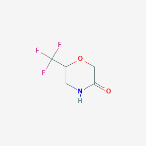 molecular formula C5H6F3NO2 B1651887 6-(Trifluoromethyl)morpholin-3-one CAS No. 1354953-95-9