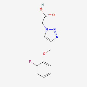 molecular formula C11H10FN3O3 B1651889 2-(4-((2-Fluorophenoxy)methyl)-1H-1,2,3-triazol-1-yl)acetic acid CAS No. 1355172-52-9