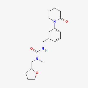 3-Methyl-3-[(oxolan-2-yl)methyl]-1-{[3-(2-oxopiperidin-1-yl)phenyl]methyl}urea