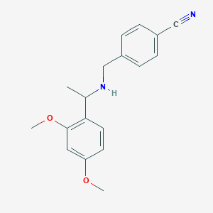 molecular formula C18H20N2O2 B1651897 4-[[1-(2,4-Dimethoxyphenyl)ethylamino]methyl]benzonitrile CAS No. 1356055-14-5