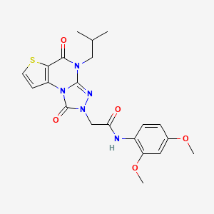 molecular formula C21H23N5O5S B1651916 N-(3-ethylphenyl)-2-[3-isopropyl-2-oxo-6-(pyrrolidin-1-ylsulfonyl)-2,3-dihydro-1H-benzimidazol-1-yl]acetamide CAS No. 1358622-67-9
