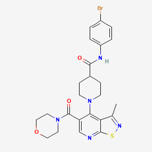 N-(4-bromophenyl)-1-[3-methyl-5-(morpholin-4-ylcarbonyl)isothiazolo[5,4-b]pyridin-4-yl]piperidine-4-carboxamide
