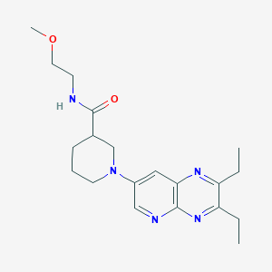 1-(2,3-diethylpyrido[2,3-b]pyrazin-7-yl)-N-(2-methoxyethyl)piperidine-3-carboxamide