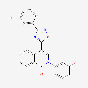 2-(3-fluorophenyl)-4-[3-(3-fluorophenyl)-1,2,4-oxadiazol-5-yl]isoquinolin-1(2H)-one