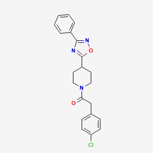 1-[(4-Chlorophenyl)acetyl]-4-(3-phenyl-1,2,4-oxadiazol-5-yl)piperidine