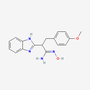 2-(1H-benzimidazol-2-yl)-N'-hydroxy-3-(4-methoxyphenyl)propanimidamide