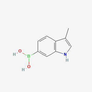 molecular formula C9H10BNO2 B1651934 Boronic acid, B-(3-methyl-1H-indol-6-yl)- CAS No. 1361233-94-4