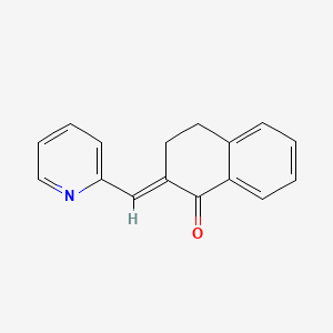 molecular formula C16H13NO B1651938 2-(2-Pyridylmethylene)-3,4-dihydro-1(2H)-naphthalenone CAS No. 13640-50-1