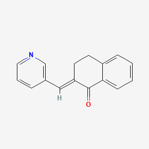 molecular formula C16H13NO B1651939 2-(3-Pyridylmethylene)-3,4-dihydro-1(2H)-naphthalenone CAS No. 13640-51-2