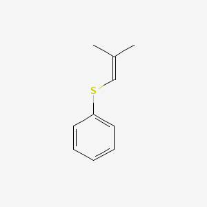 molecular formula C10H12S B1651940 Benzene, [(2-methyl-1-propenyl)thio]- CAS No. 13640-71-6
