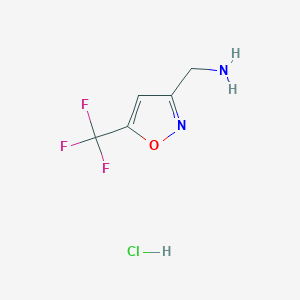 molecular formula C5H6ClF3N2O B1651943 5-三氟甲基-异恶唑-3-甲胺盐酸盐 CAS No. 1364678-10-3