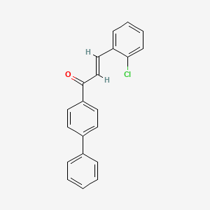 molecular formula C21H15ClO B1651944 Chalcone, 2-chloro-4'-phenyl- CAS No. 13650-77-6