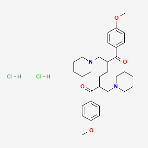 1,6-Bis(4-methoxyphenyl)-2,5-bis(1-piperidinylmethyl)-1,6-hexanedione dihydrochloride