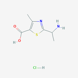 2-(1-Aminoethyl)-4-methyl-1,3-thiazole-5-carboxylic acid;hydrochloride