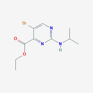 molecular formula C10H14BrN3O2 B1651968 Ethyl 5-bromo-2-(propan-2-ylamino)pyrimidine-4-carboxylate CAS No. 1370725-09-9