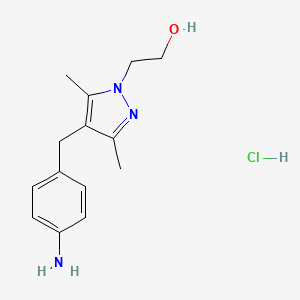2-(4-(4-aminobenzyl)-3,5-dimethyl-1H-pyrazol-1-yl)ethanol hydrochloride
