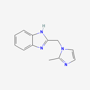 molecular formula C12H12N4 B1651974 2-[(2-Methylimidazol-1-yl)methyl]-1H-benzimidazole CAS No. 1374430-21-3