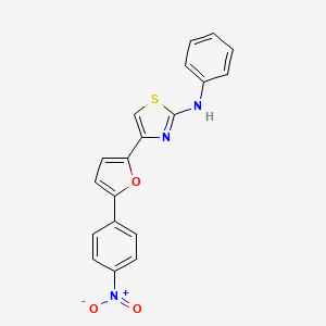 4-[5-(4-nitrophenyl)furan-2-yl]-N-phenyl-1,3-thiazol-2-amine