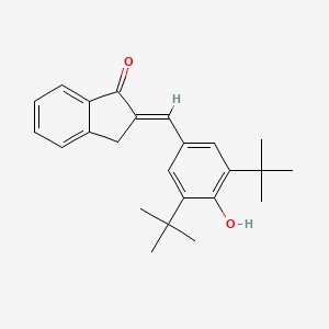 molecular formula C24H28O2 B1651981 (E)-2-(3,5-Di-tert-butyl-4-hydroxybenzylidene)indan-1-one CAS No. 137506-95-7