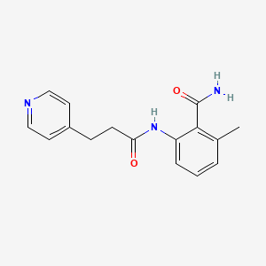 molecular formula C16H17N3O2 B1651993 2-Methyl-6-[3-(pyridin-4-yl)propanamido]benzamide CAS No. 1376007-08-7