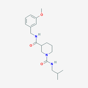 molecular formula C19H29N3O3 B1652002 N3-[(3-methoxyphenyl)methyl]-N1-(2-methylpropyl)piperidine-1,3-dicarboxamide CAS No. 1376059-64-1